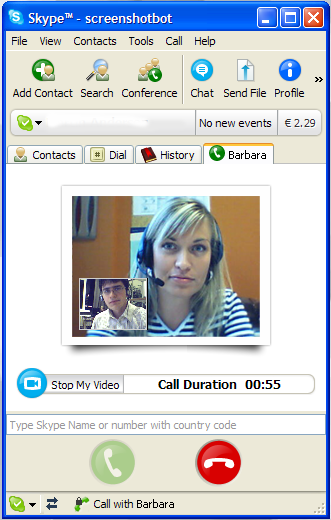 skype screenshot study spanish online